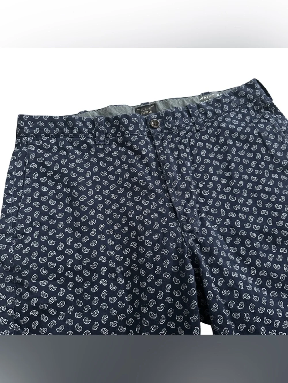 J. Crew Chino‎ Flat Front Paisley Shorts Men’s 34